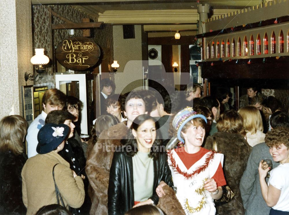 The Flying Horse Hotel, Interior, 'Marian's Bar' with 'hen party'