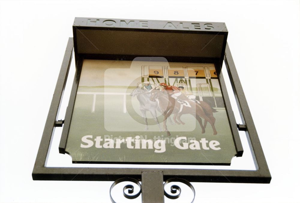 The Starting Gate public house - sign