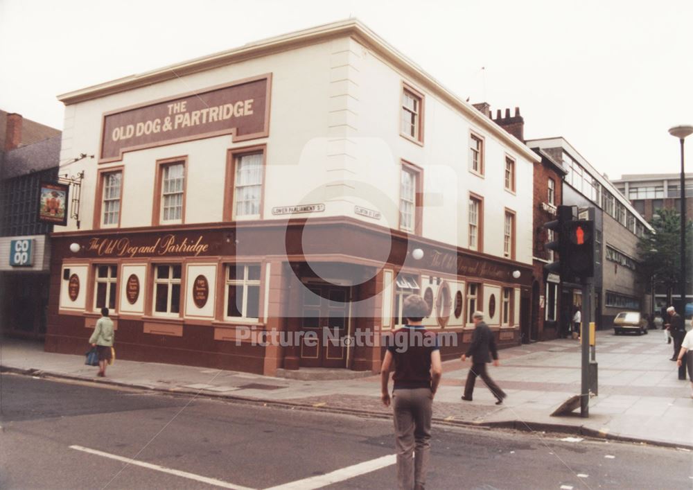 Old Dog and Partridge public house, Parliament Street (Lower), 1983