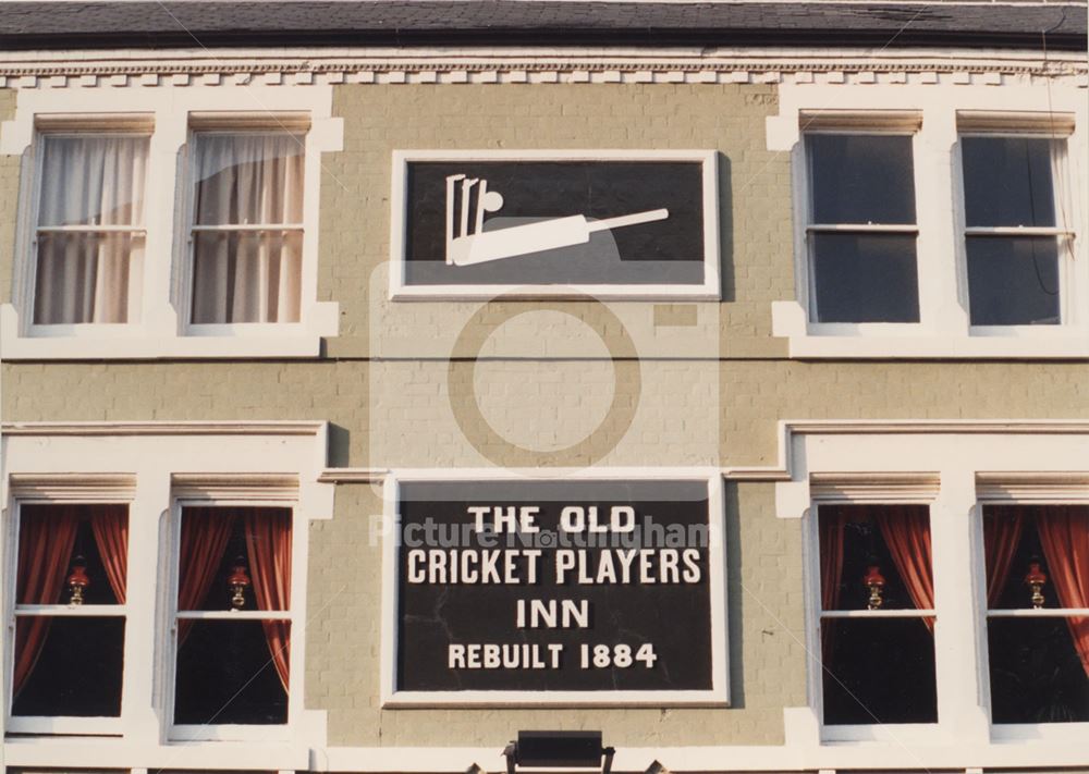 The Old Cricket Players Public House - sign