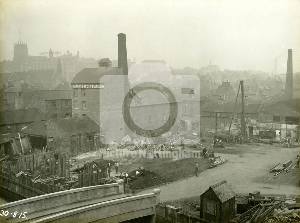 Construction of a Boots the Chemist Island Street factory 1915