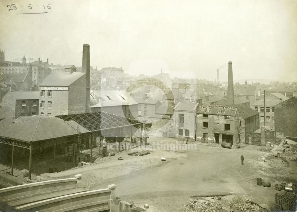 Derelict land before the construction of a Boots the Chemist Island Street factory 1915