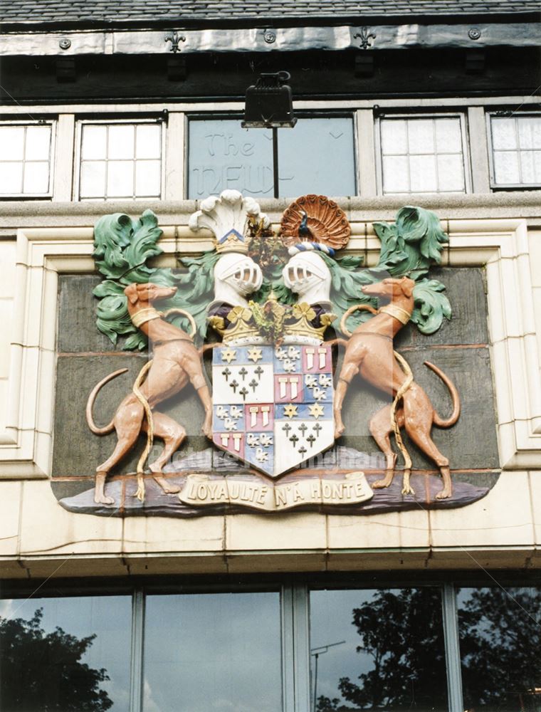 Newcastle Arms - detail of Coat of Arms