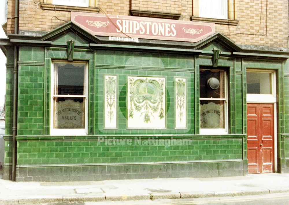 The White Horse Public House - detail of tiled front