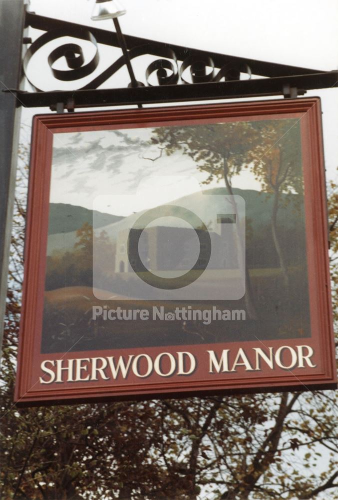 The Sherwood Manor public house - Sign