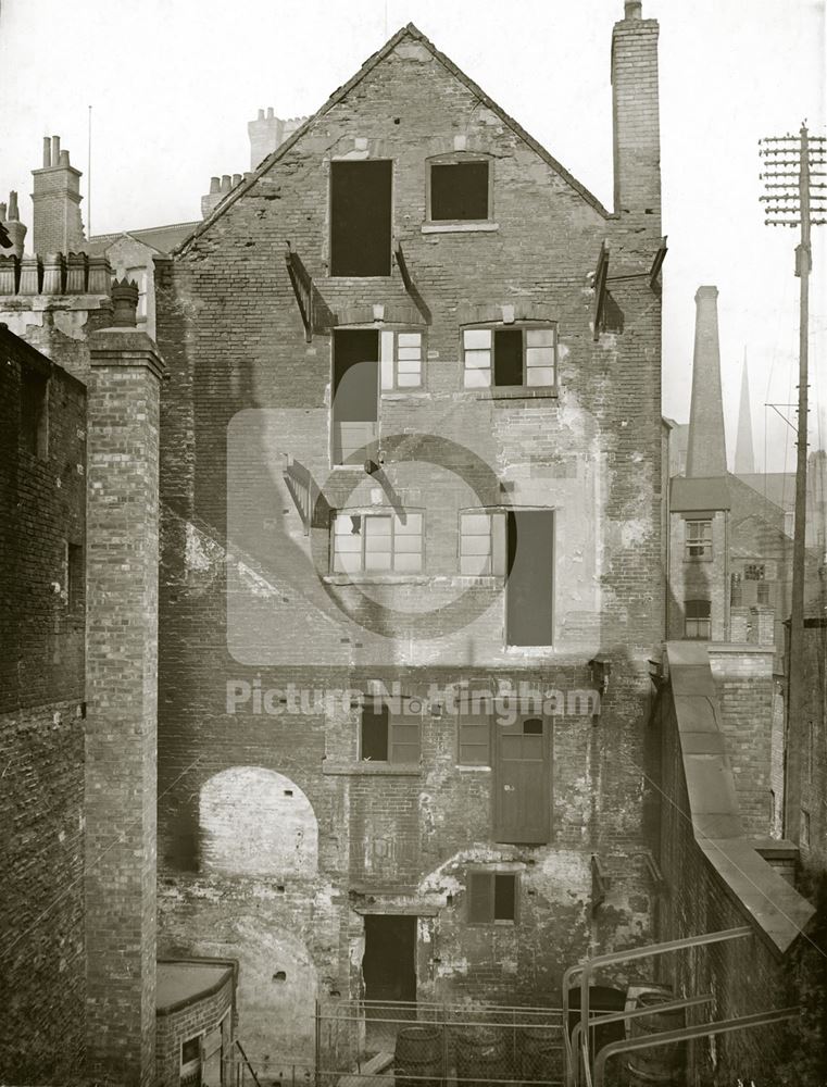 Rear elevation of Barratt's Property, Greyhound Street, Nottingham 1926