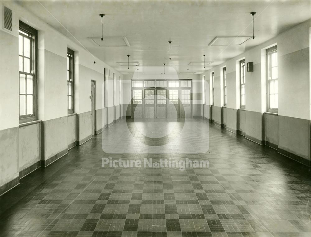 Interior of a typical dormitory, Aston Hall Mental Hospital