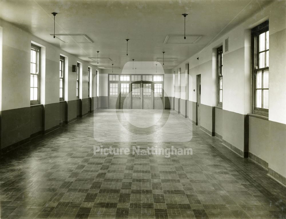 Interior of a typical dormitory, Aston Hall Mental Hospital