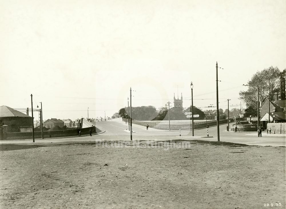 Railway-Road Bridge building completed during the development of Western Boulevard