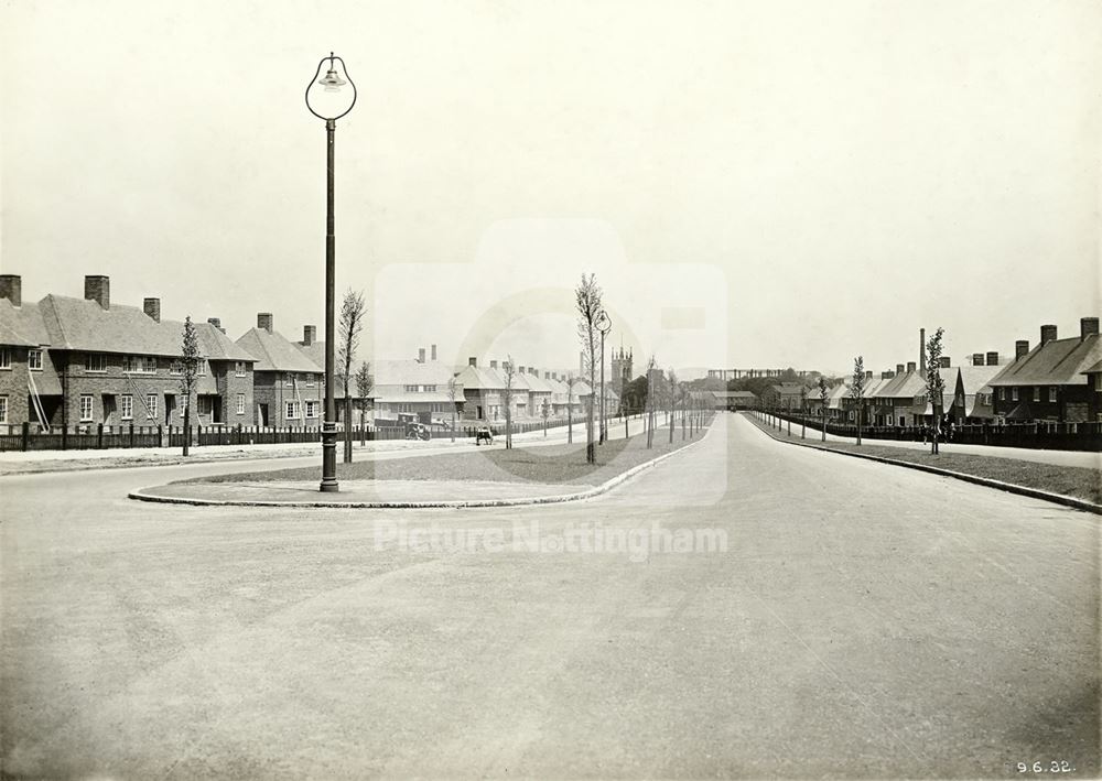 House building completed during the development of Western Boulevard