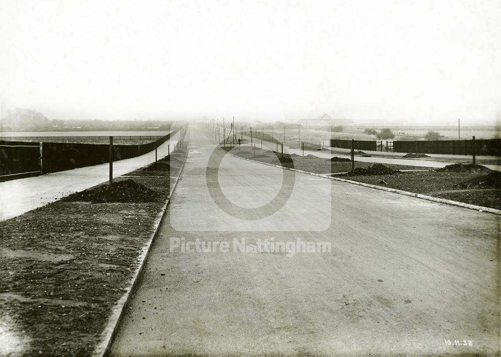 Road building during the development of Western Boulevard