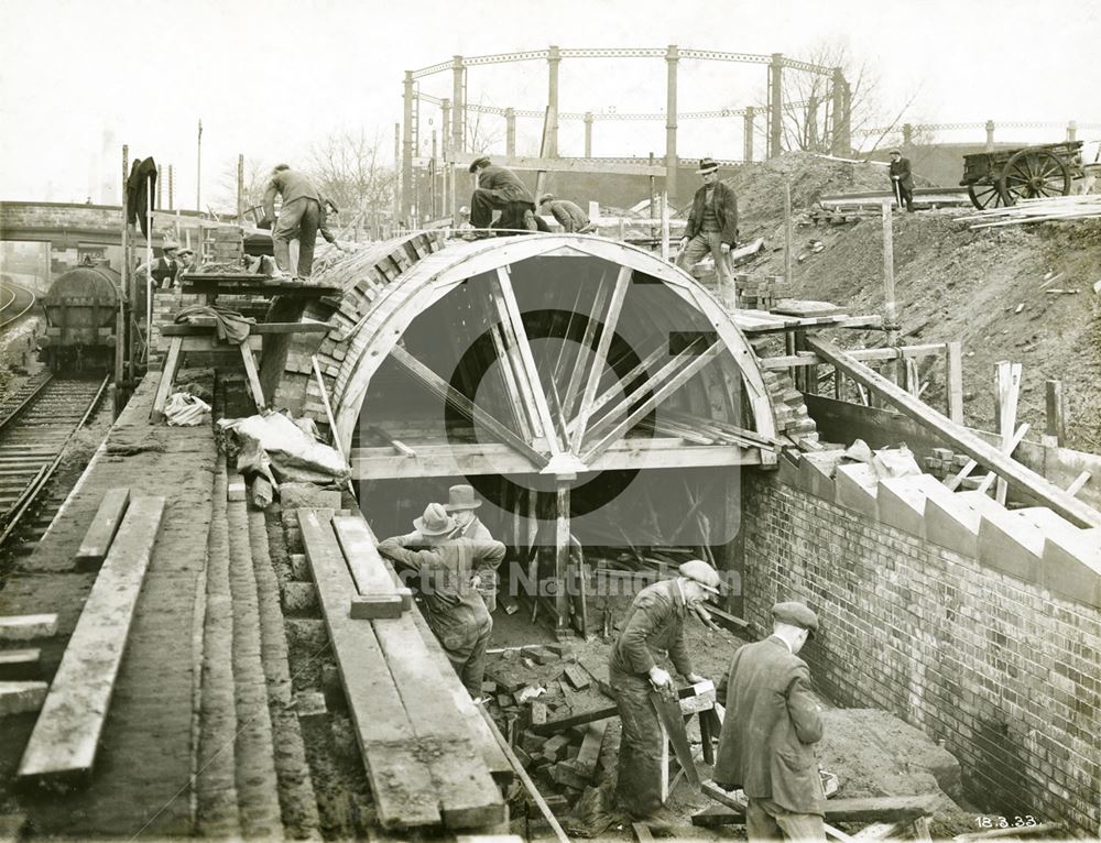 Culvert - Tunnel building during the development of Western Boulevard