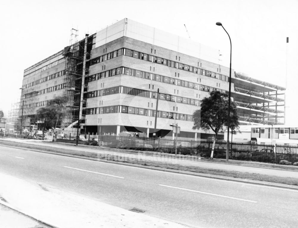 Queens Medical Centre - during construction, looking from the Ring Road