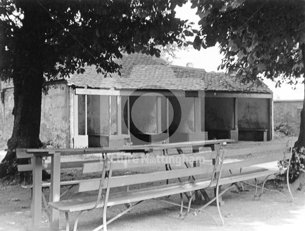 Old arbours (demolished August 1958) at the White Hart Inn - Lenton (The old Lenton Coffee House and