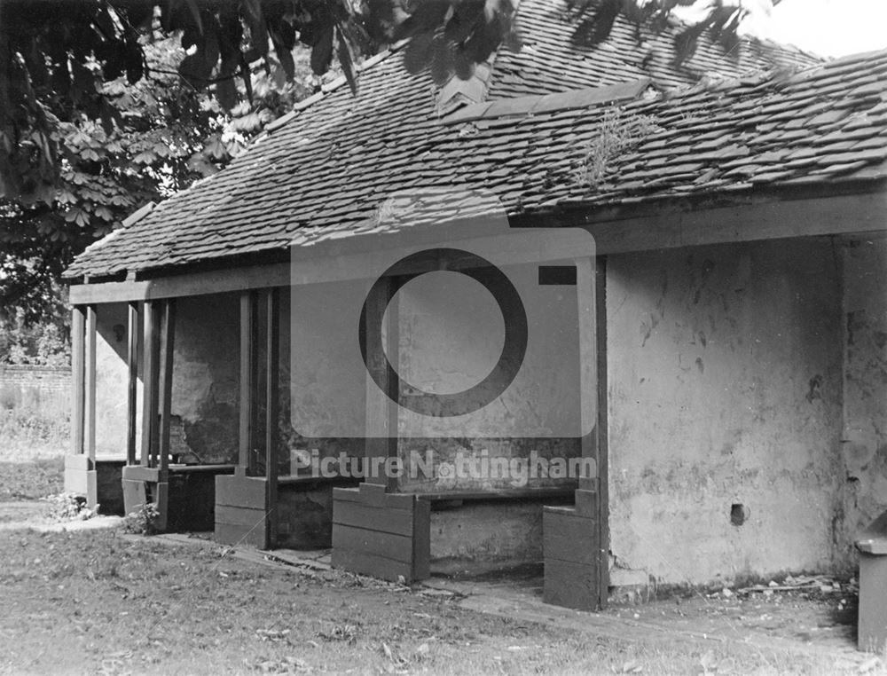 Old arbours (demolished August 1958) at the White Hart Inn - Lenton (The old Lenton Coffee House and