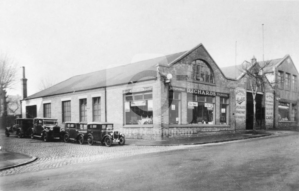 Richard's Garage, Hucknall Road, Carrington, Nottingham, 1931