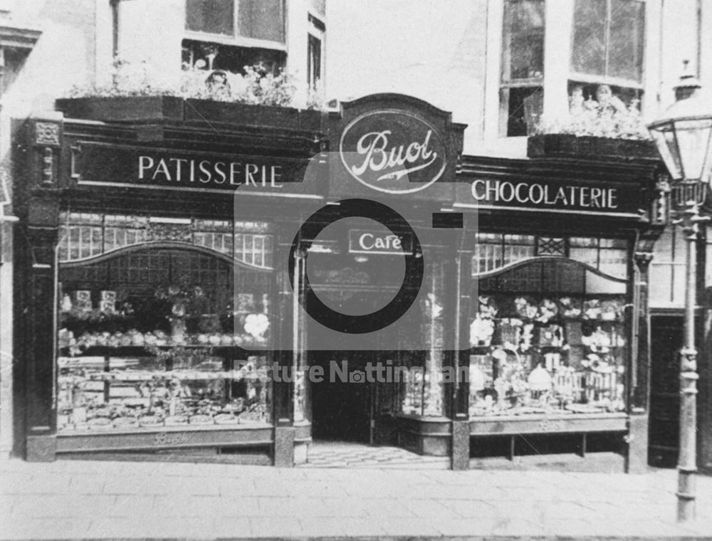 Cafe Buol, Market Street, Nottingham, c 1929