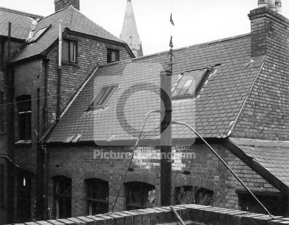 The rear of the Severns restaurant looking at the rear of 18 Weekday Cross