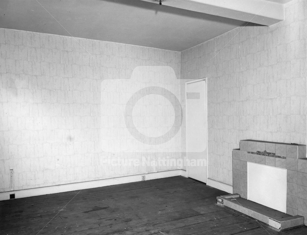 An interior view of the upper-floor front-room of the 'Severns' restaurant prior to removal