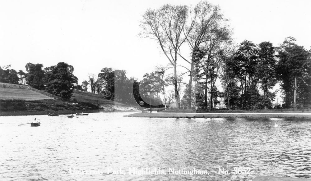 Highfields Park Boating Lake next to the University of Nottingham