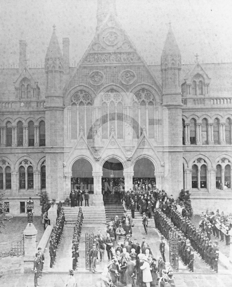 The opening of the University College by Prince Leopold, Duke of Albany