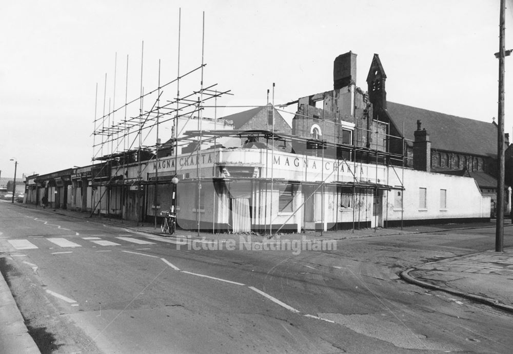 The Magna Carta Inn during demolition