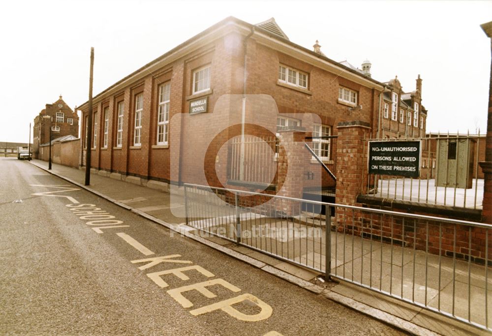 Mundella School -exterior of gymnasium