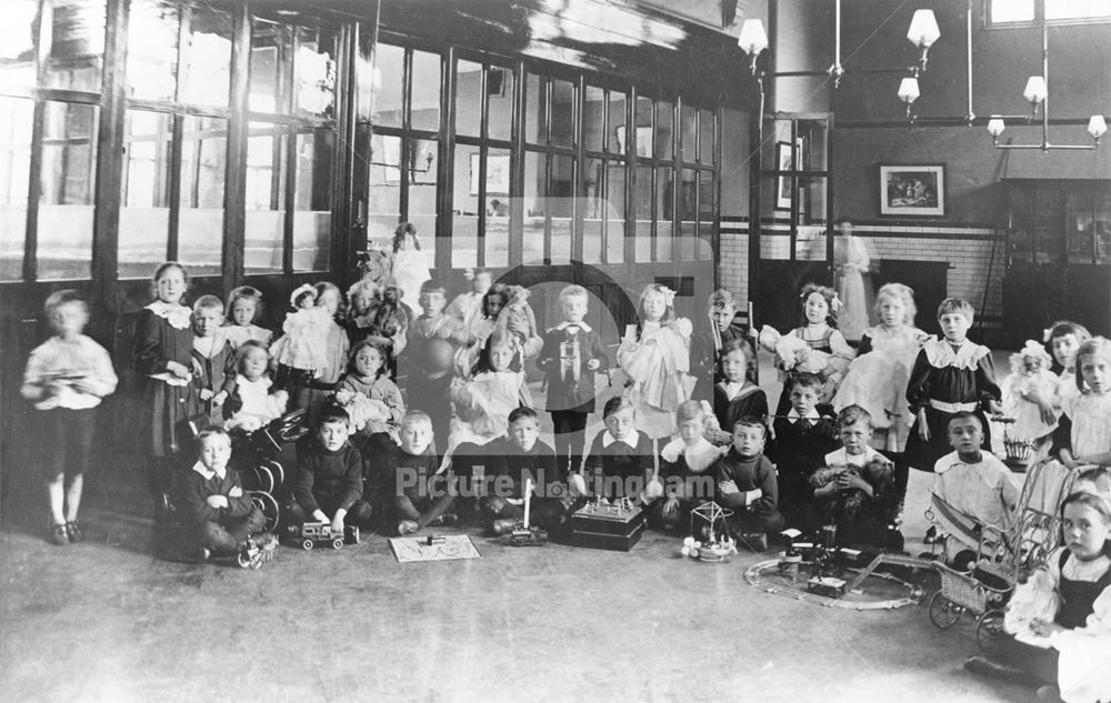 Interior view of Children and their toys - Sneinton Boulevard School