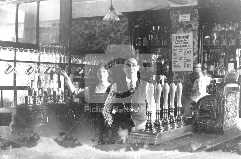 Moulders Arms - Interior view of Bar and Staff