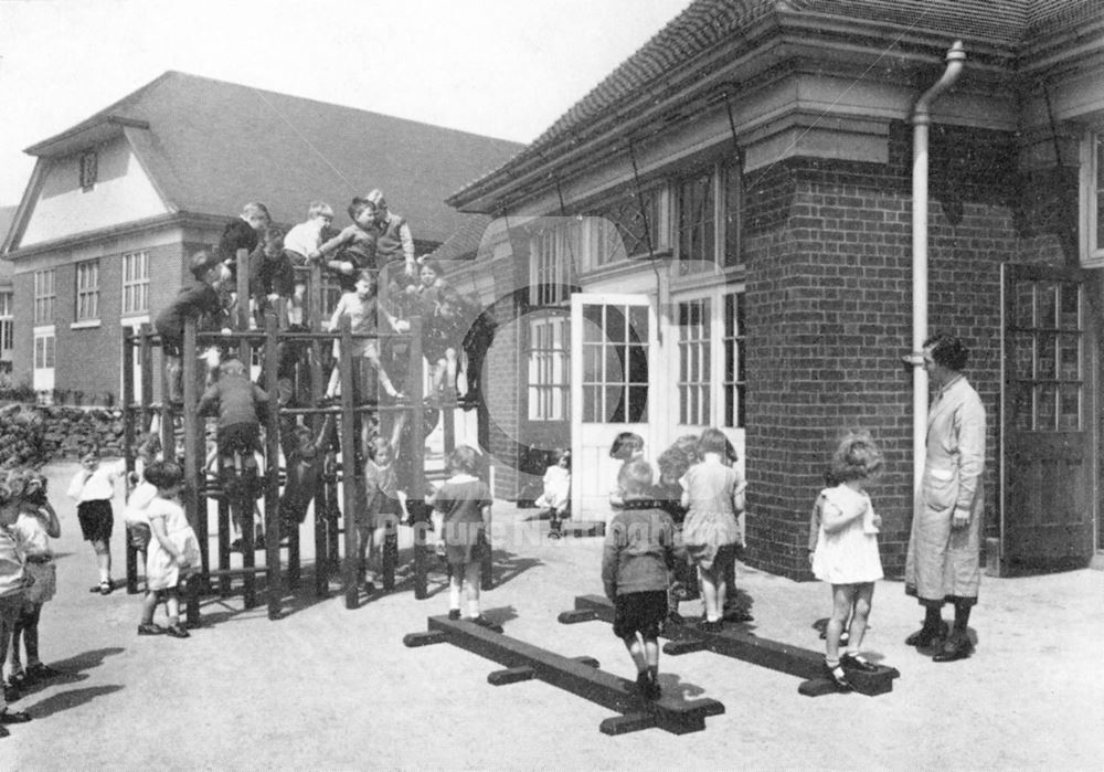 William Crane Schools - Nursery children playing in the playground