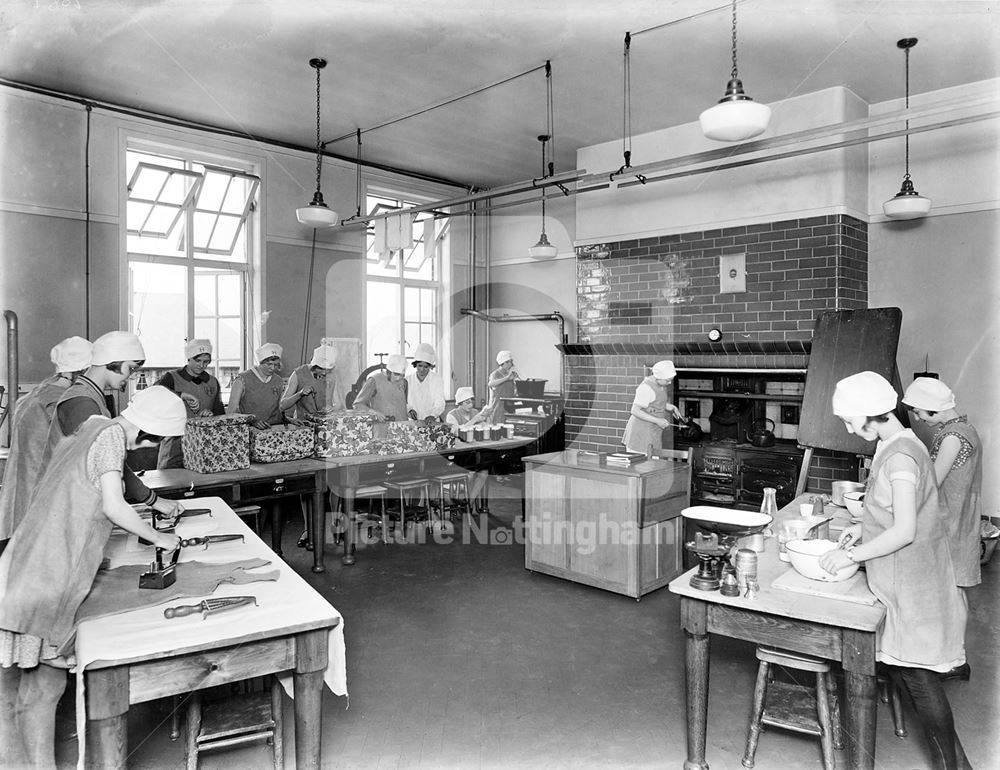 William Crane Schools - interior of Domestic Science room