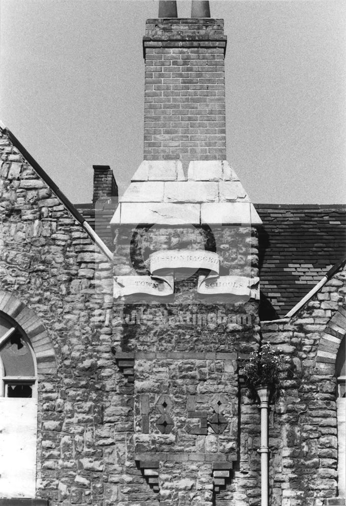 Town Mission Ragged School - name and date stone