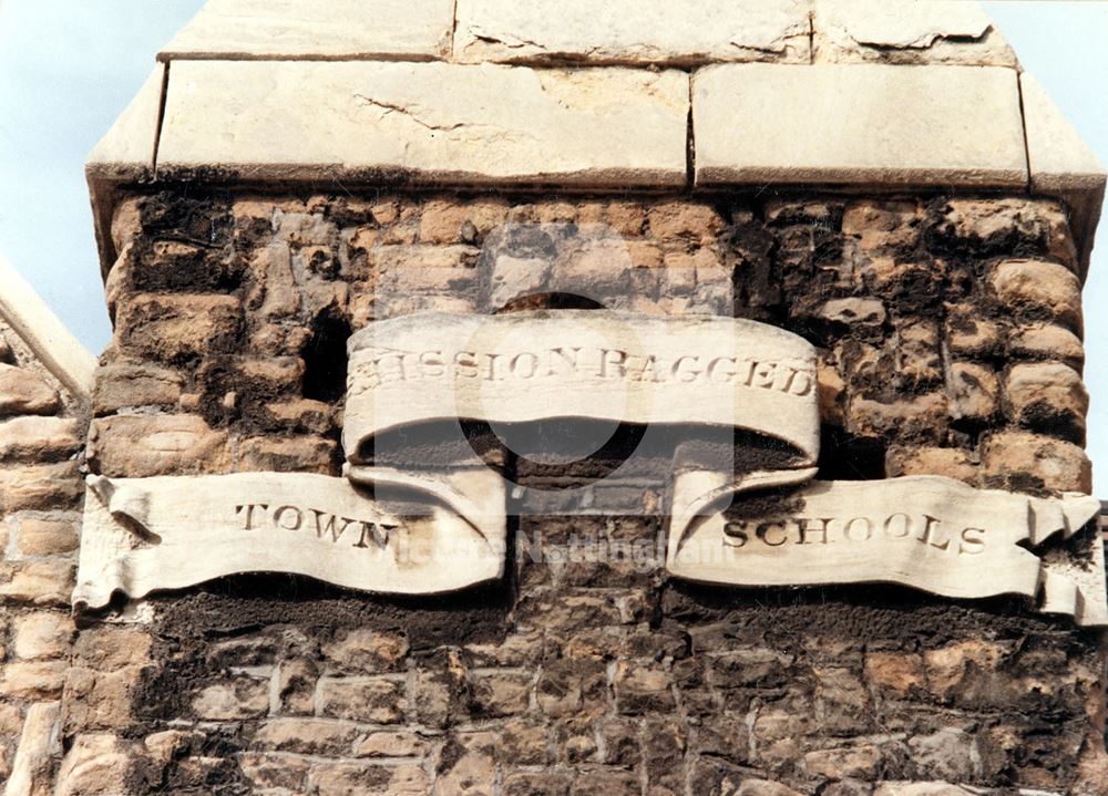 Town Mission Ragged School - name scroll