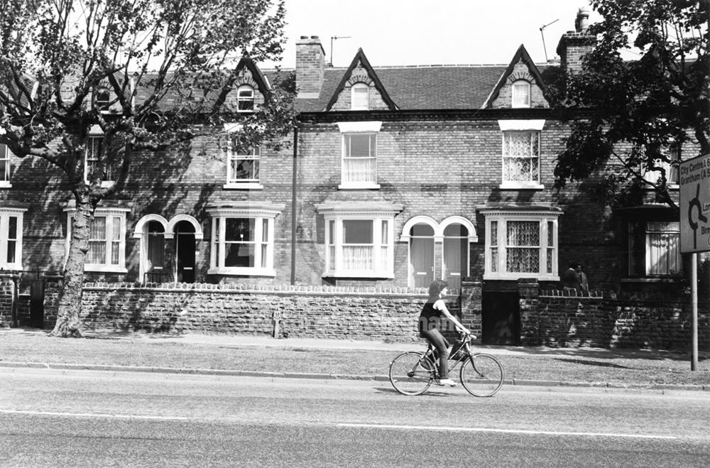 Houses on the Approach to Abbey Bridge Roundabout from Lenton Boulevard, towards Castle Boulevard