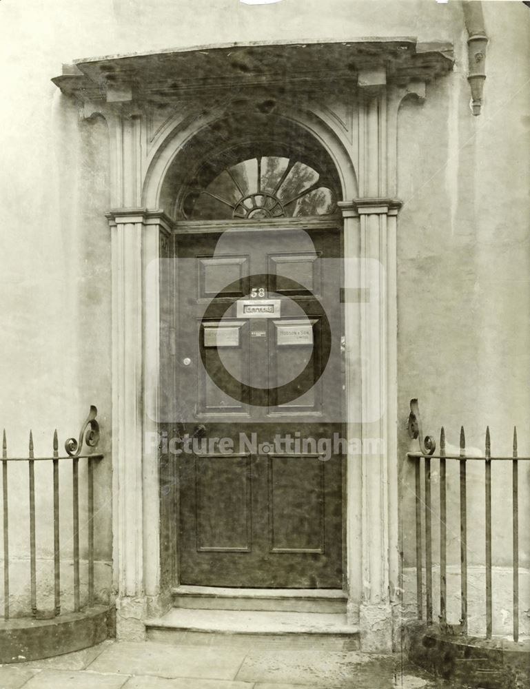 Detail of the doorway of 58 Castle Gate