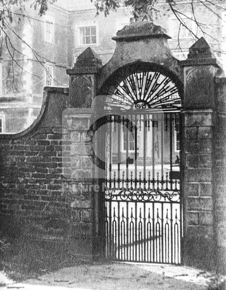 A gate at Clifton Hall