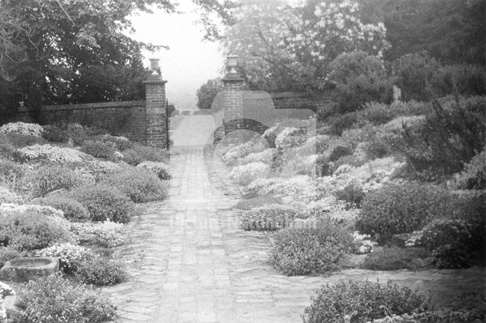 Rock garden borders and path at Clifton Hall