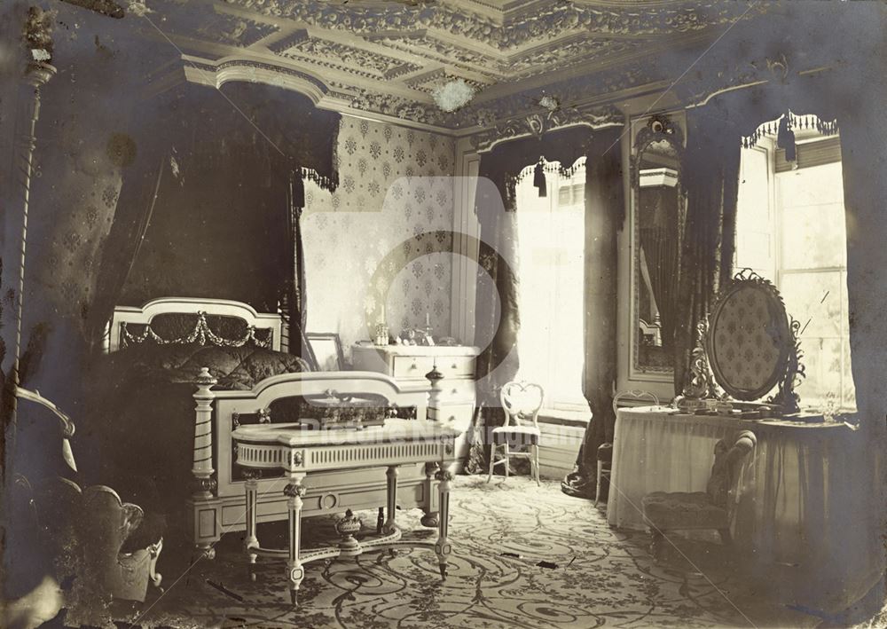 Interior - the bedroom over the Red Room at Clifton Hall