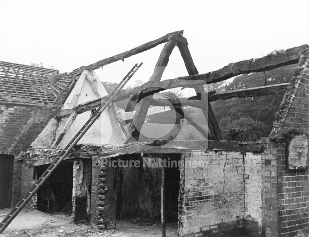 'Cruck Cottage', 55 Village Street, Clifton, during demolition