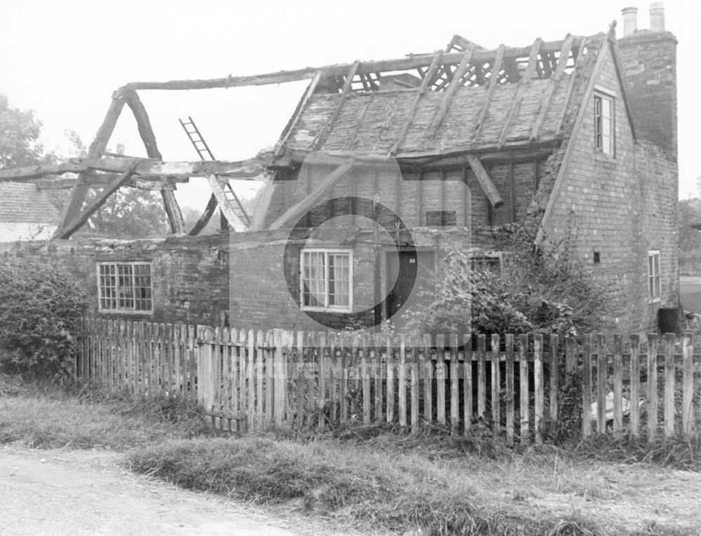 'Cruck Cottage', 55 Village Street, Clifton, during demolition