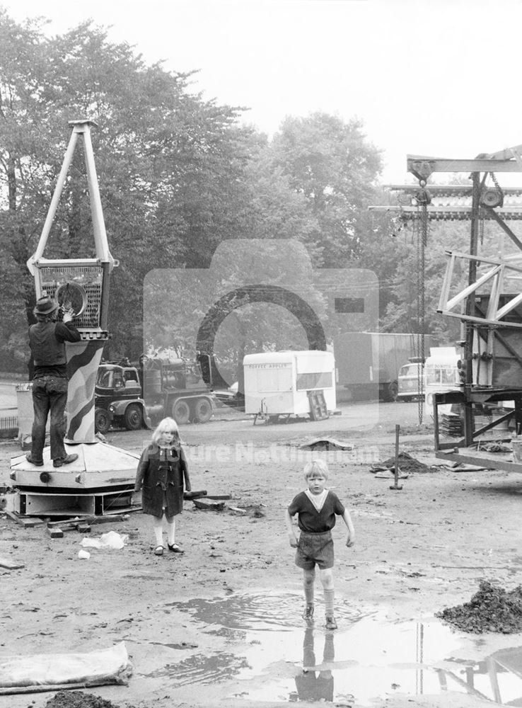 Goose Fair - rides under construction