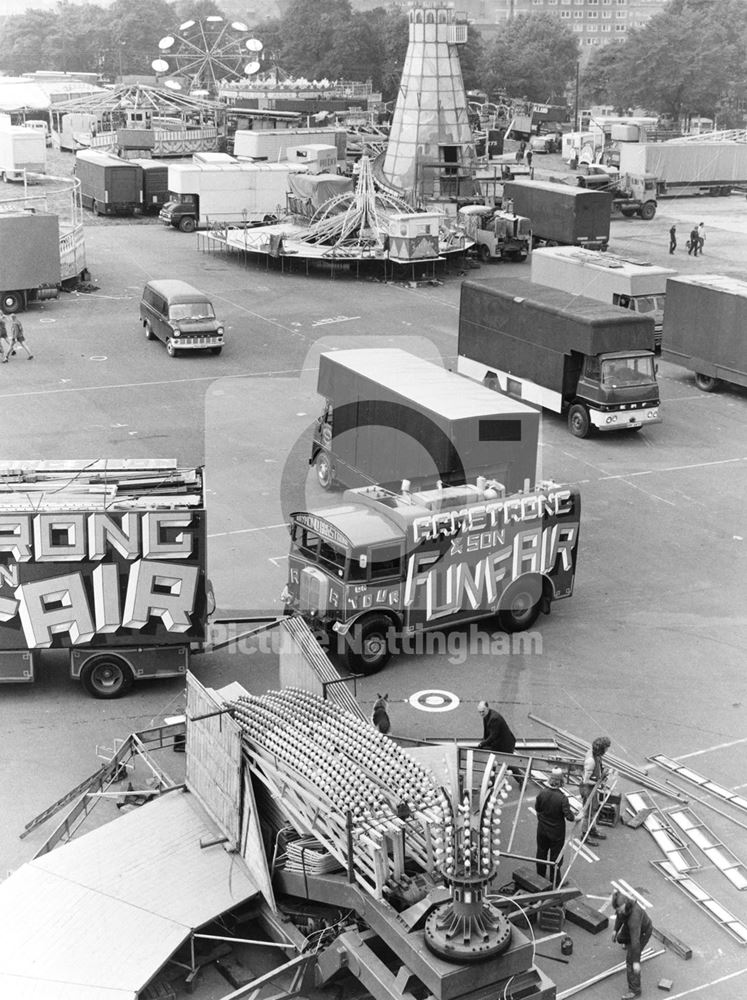 Goose Fair - rides under construction