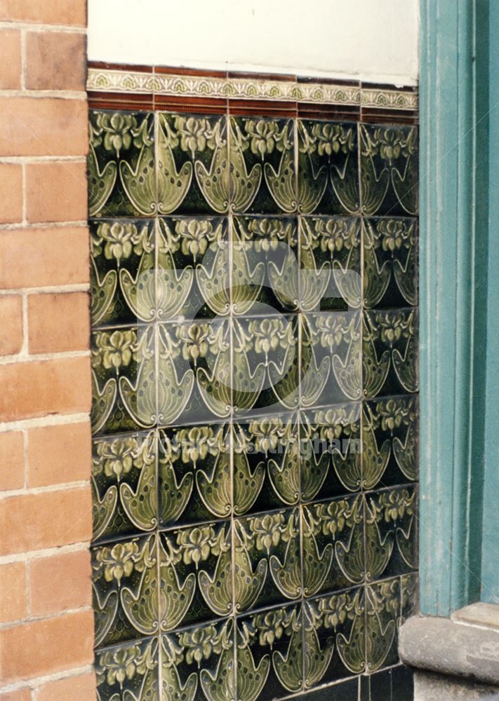 Porch decorated with ceramic tiles, Dale Street, Sneinton