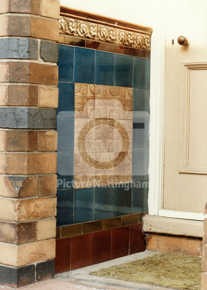 Porch decorated with ceramic tiles, Finsbury Avenue, Sneinton