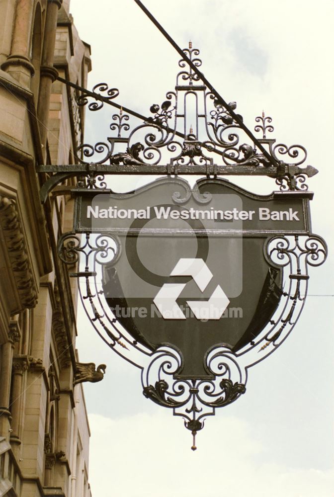 National Westminster Bank sign - (on the former Nottingham and Nottinghamshire Bank)