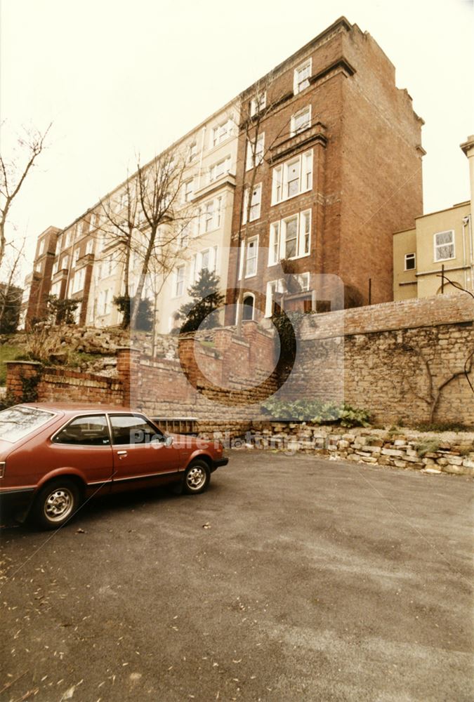 Derby Road, showing rear of Clinton House