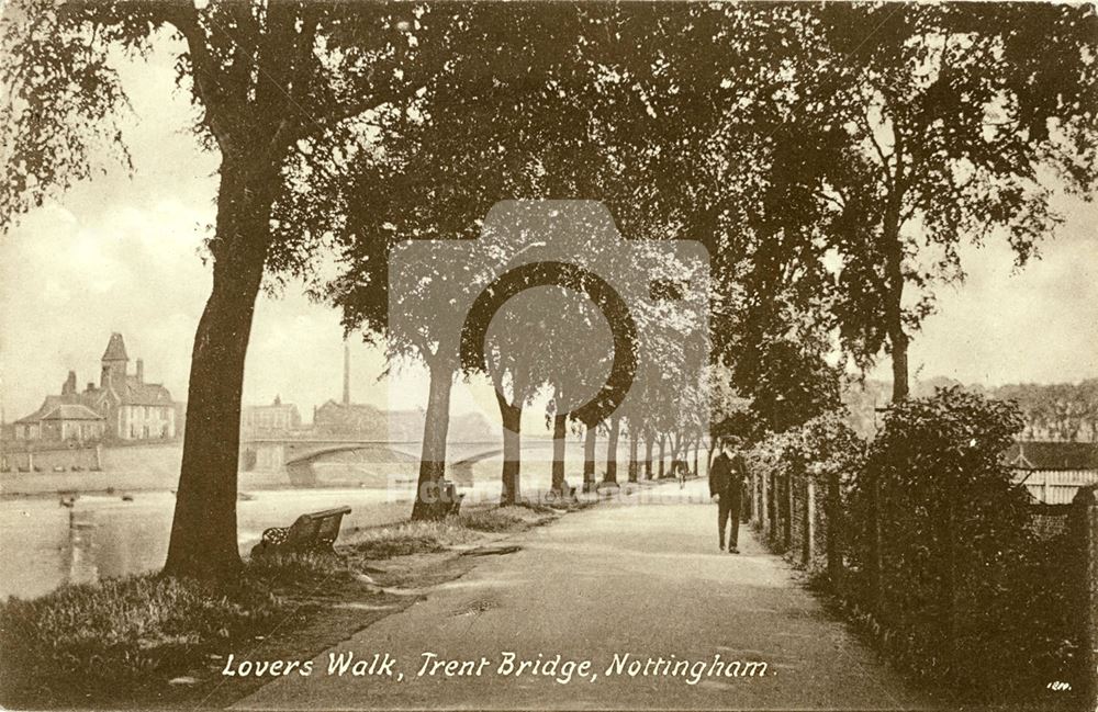 'Lovers Walk' on the River Trent Embankment, West Bridgford