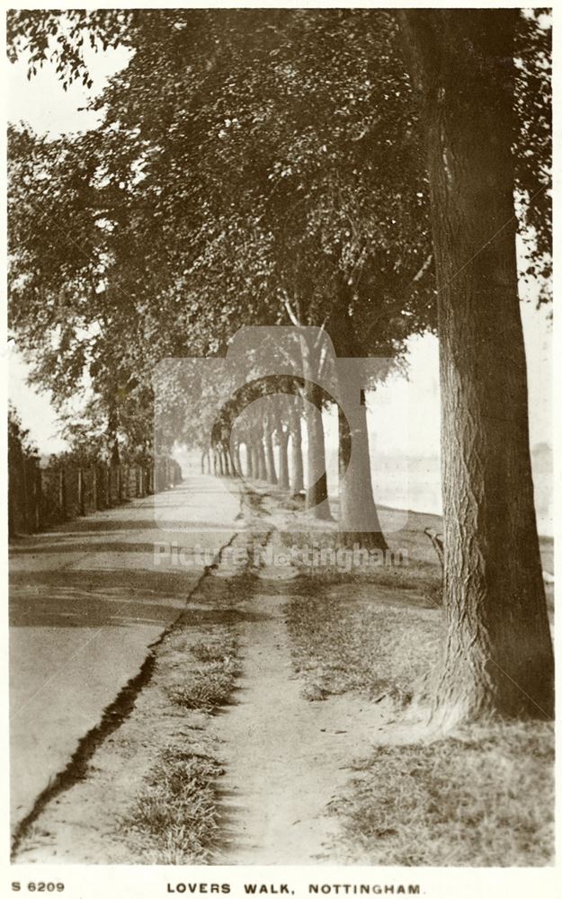 'Lovers Walk' on the River Trent Embankment, West Bridgford