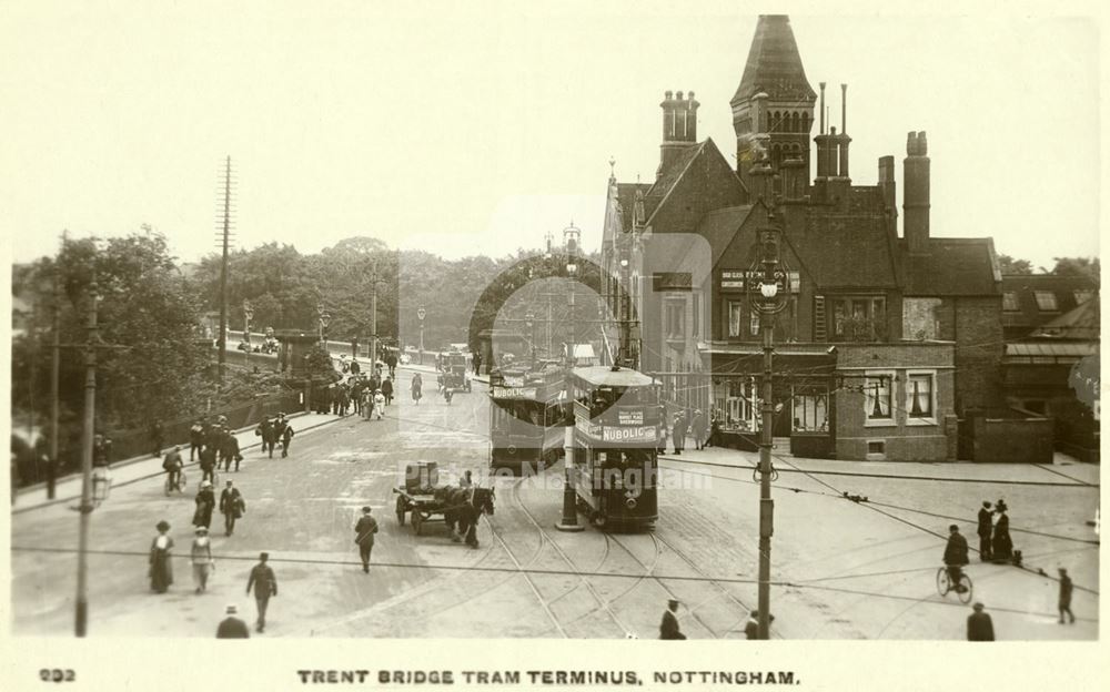 Trent Bridge Tram Terminus, by the Town Arms Hotel