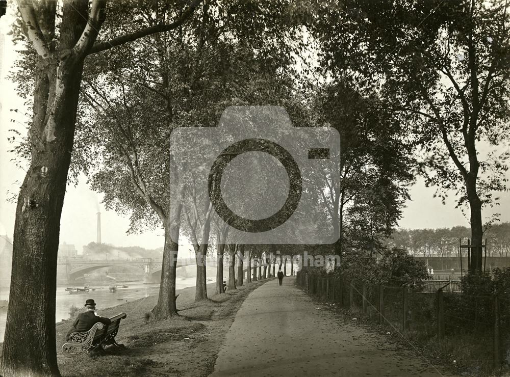 'Lovers Walk' on the River Trent Embankment, West Bridgford